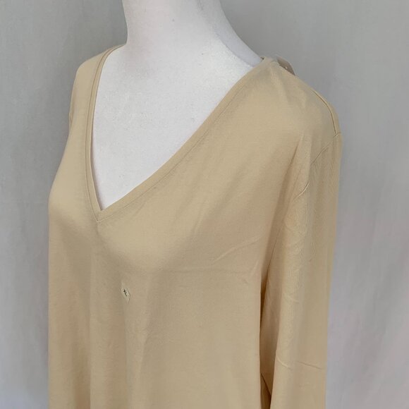 LOFT Cotton V-neck Long Sleeve Tee - Picture 5 of 12